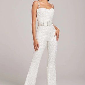 Nadine Merabi Lucinda White Jumpsuit